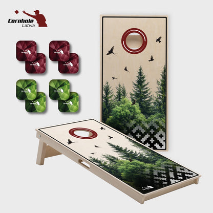 Cornhole Latvia spēles komplekts (15mm) - Mežs